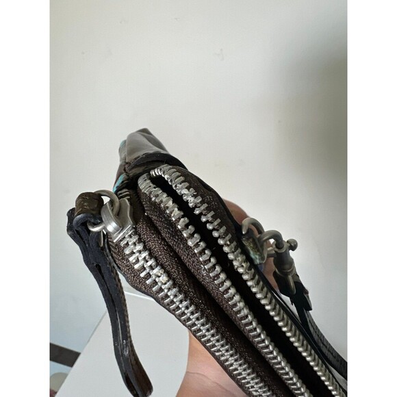 Patricia Nash Valerie Cassini Wristlet in Tooled Turquoise Leather Bohemian Chic - Picture 2 of 12